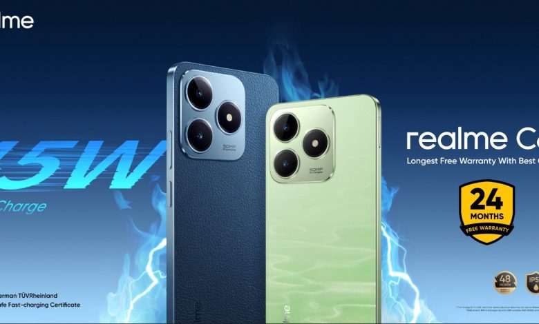 هاتف-realme-c63-يتفوق-في-فئته-بشاحن-سريع-بقوة-45w-وضمان-أداء-يمتد-لـ-48-شهراً